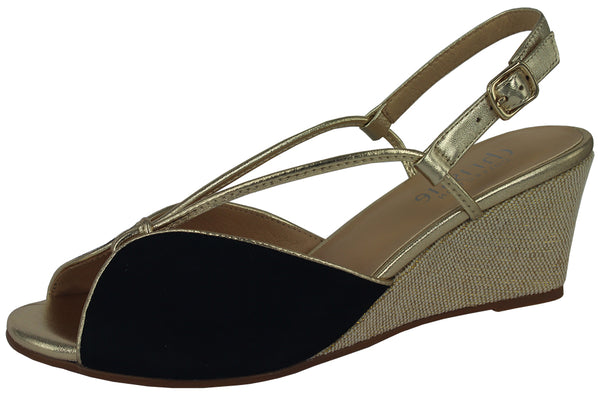560 - SUEDE BLACK / KID GOLD